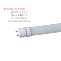 Tubo Led 65W T8 Glass HO 4000K - 20269 Ourolux