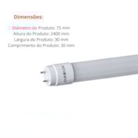 Tubo Led 65W T8 Glass HO 6500K - 20268 Ourolux