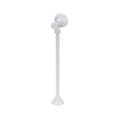 Valvula p/mictorio c/canopla flexivel 0,30m branco Blukit