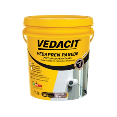 Vedapren Parede Impermeavel Fosco Branco 18kg Vedacit - Otto